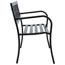 VidaXL - Panca da giardino, 125 cm, colore: Nero