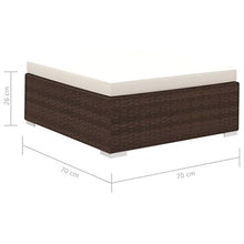 vidaXL Set Divano da Giardino 15 pz in Polyrattan Marrone Sofa con Cuscini