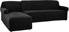 Zhongdalian Copridivano Elasticizzato Separato Chaise Longue - Fodera per Divano Separato a Forma di L (1 Pezzo, 2 posti: 145-185 cm)