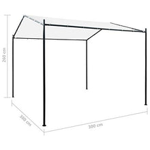 vidaXL Gazebo da Giardino 3x3x2,6 m Bianco 180 g/m²