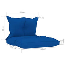 vidaXL Cuscini per Divano Pallet 2 pz Blu Reale in Tessuto
