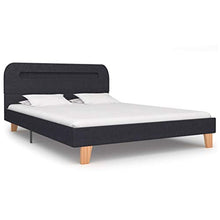 vidaXL Giroletto Classico Imbottito Sobrio Elegante Testata in MDF Telaio in Legno Pioppo Struttura Letto Beige in Tessuto 120x200 cm