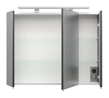 Set di mobili da bagno Malema in antracite con frontale arrotondato 5 pz.