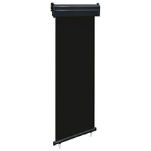 Tenda laterale per balcone, 60 × 250 cm, colore nero