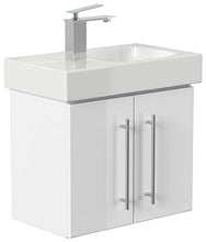 emotion Lavabo con mobiletto, Legno, Bianco Lucido, 53, 2 unità