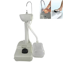 ZMIN Cisterna Mobile per lavabo a Mano Libera con lavello Integrato con Tavolo di Lavaggio e Serbatoio di Recupero da 10 Litri per attività all'aperto in roulotte