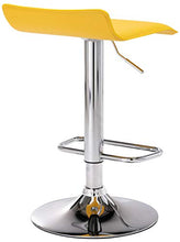 CLP Sgabello Bar Dyn Imbottito in Similpelle I Sedia Bancone Regolabile 60-78 CM I Sgabello Alto Girevole 360°, Colore:Giallo