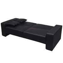 vidaXL Divano Letto Pelle Sintetica Nero Divanetto Poltrona Sofà Canapé Sala