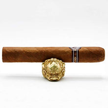 LUCKFY Portable Cigar Stand Brass Holder Creativo Retro Cigar Leone Forma Bene Durevole Leggero Sigaro Vassoio dell'esposizione Perfetto per Ambientazione Esterna e Interna,d'oro