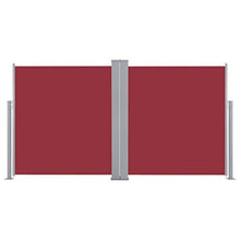 Tenda da sole laterale allungabile, 140 x 600 cm, colore: rosso