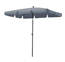 QUICK STAR Ombrellone da balcone, 200 x 125 cm, rettangolare, pieghevole, grigio