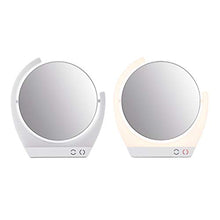 Specchio cosmetico con luce a LED, specchio da trucco con luce a LED, girevole a 360°, in ABS