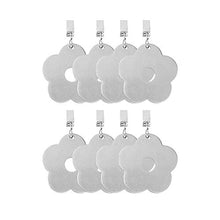 DEI 8pcs Tablecloth Weights Stainless Steel Flower-Type Tablecloth Pendant with Clips Heavy-Duty Table Clamps