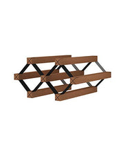 JL Controsoffitto Wine Rack, Rustico 2 Bottiglie di Vino Holder Rack Bottiglie da Tavolo Wine Rack controsoffitto Wine Organizer Supporto da Tavolo liquore Bagagli mensola in Legno e Ferro