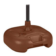 Relaxdays Base per Ombrellone, da Riempire con Acqua o Sabbia, per Aste D 25-32mm, Supporto in Plastica,43x43 cm,Marrone