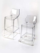 Mahi Mahi Sgabello Cucina Design - Set 3 Pezzi - in policarbonato Cristallo - MMTC001