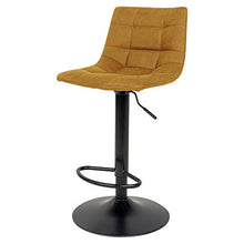 Selsey Kirme - Set di due sgabelli da bar - sedie - tessuto in velluto di senape - design moderno