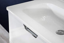 OrionShop Mobile Bagno Sospeso Gemini da 80cm Bianco con Lavabo Specchio e Lampada LED Inclusi