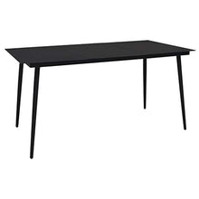 SKM Set da Pranzo da Esterni 9 pz in Corda di Cotone e Acciaio Nero-8280