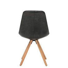 Booding - Set di 2 sedie per sala da pranzo, imbottite, per soggiorno, grigio