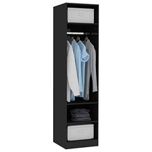 Tidyard Armadio Nero Lucido 50x50x200 cm in Truciolato
