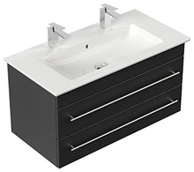 Mobile bagno ,lavabo Villeroy & Boch Venticello 100cm nero satinato, doppio