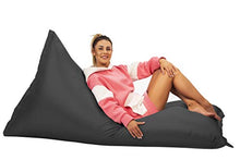 Chilly pilley Cuscino da giardino Milos, da sdraiarsi e sedersi, impermeabile, 100 x 200 cm, colore: Nero