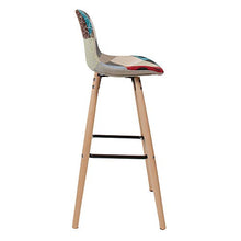 Home Deco Factory - Sgabello da bar, motivo: Patchwork Riga, in legno
