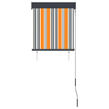 vidaXL - Tenda avvolgibile per esterni, 60 x 250 cm, giallo e blu