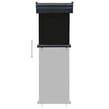Tenda laterale per balcone, 60 × 250 cm, colore nero