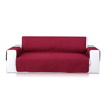PETCUTE Copridivano Fodera per Divano Moderno Salvadivano Protezione per divani Divano Protector 3 posti Vino Rosso