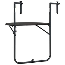 SKM Tavolo da Balcone Pensile Marrone 60x64x83,5cm Plastica Rattan