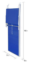 VERDELOOK Lettino da Mare con Parasole, Struttura in Alluminio Telo in textilene, 186x61x38 cm, Blu