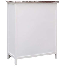 SKM Armadietto Marrone e Bianco 60x30x75 cm in Legno di Paulownia