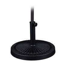 Relaxdays Base per Ombrellone, per Aste da 37-50 mm, Resistente alle Intemperie, Giardino & Balcone, Ø 49 cm, Nero