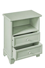 Dmora Comodino 1 vano + 2 cassetti, Legno, Grigio, 51 x 61 x 29 cm