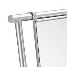 Relaxdays 10022580 Appendiabiti Metallo con Specchio Intero Asta Attaccapanni & Ripiano HLP 156,5x64,5x39 cm, Argento