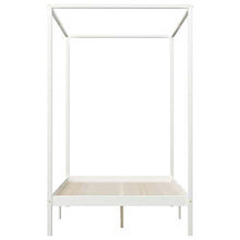 FAMIROSA Giroletto con Baldacchino 2 Cassetti Bianco in Pino 120x200 cm