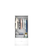 3406MF Armadio 2 Porte E 2 CASSETTI Lincoln - Bianco