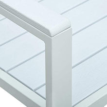 FAMIROSA Panchina da Giardino 120 cm in HDPE Bianca Aspetto Legno