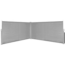 Tidyard Tenda da Sole Laterale Retrattile 160x600 cm Grigia