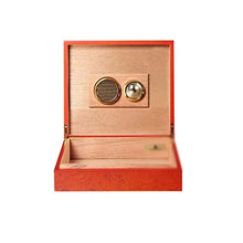 SMEJS 20 Conte Caso Humidor Brown Cigar Box Legno di Cedro Cigar Caso Portatile della Cassa della Scatola umidificatore igrometro Cigar Humidor for Le Sigarette