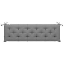 vidaXL Cuscino per Panca da Giardino Grigio 180x50x7 cm in Tessuto