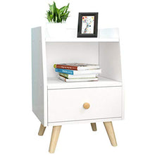 ZhuFengshop Comodino Comodino, Comodino Comodino con Cassettiera, Armadietto da Comodino Comodino Side Table (Color : White)