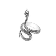 personalità esagerazione Retro Snake Ring Snake Punk Animal Geometric Ring Sliver