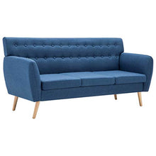 Tidyard Divano a 3 Posti in Stoffa Imbottito,Divani da Soggiorno Moderna,172x70x82cm Blu