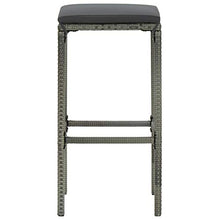 vidaXL Set Bar da Giardino 16 pz con Cuscini in Polyrattan Grigio