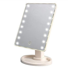 Kaper Go Bianco Vanity Specchio di Trucco, Hot 360 Gradi Trucco dello Specchio Regolabile Rotazione dello Schermo 16/22 LED Illuminati a LED Portatile Luminoso Cosmetic Specchi