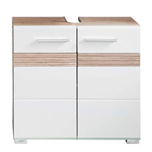 trendteam smart living Mobili, Legno, Marrone (Sanremo Chiaro)/Bianco, 60 x 56 x 34 cm