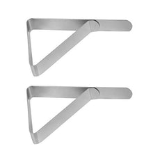 Gesh - Set di 18 clip per tovaglia da picnic, in acciaio, flessibile, per tovaglia, ideale per picnic, tende e matrimoni (argento)